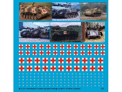 Red Crosses For English Ambulance Tanks Type Fv 432 - zdjęcie 1