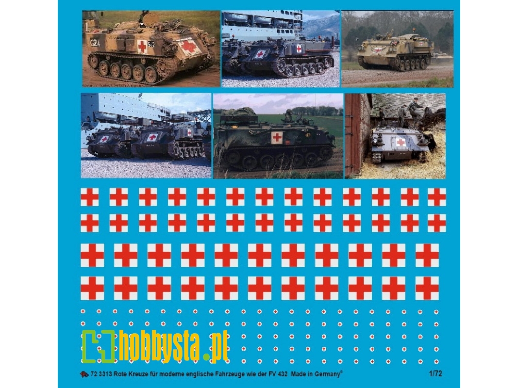 Red Crosses For English Ambulance Tanks Type Fv 432 - zdjęcie 1