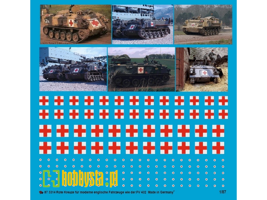 Red Crosses For English Ambulance Tanks Type Fv 432 - zdjęcie 1