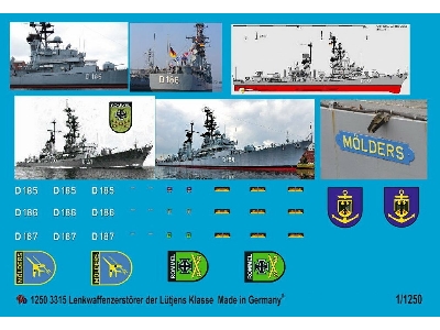German Modern Navy Destroyer Of The Lütjens Class - zdjęcie 1