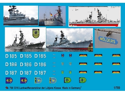 German Modern Navy Destroyer Of The Lütjens Class - zdjęcie 1