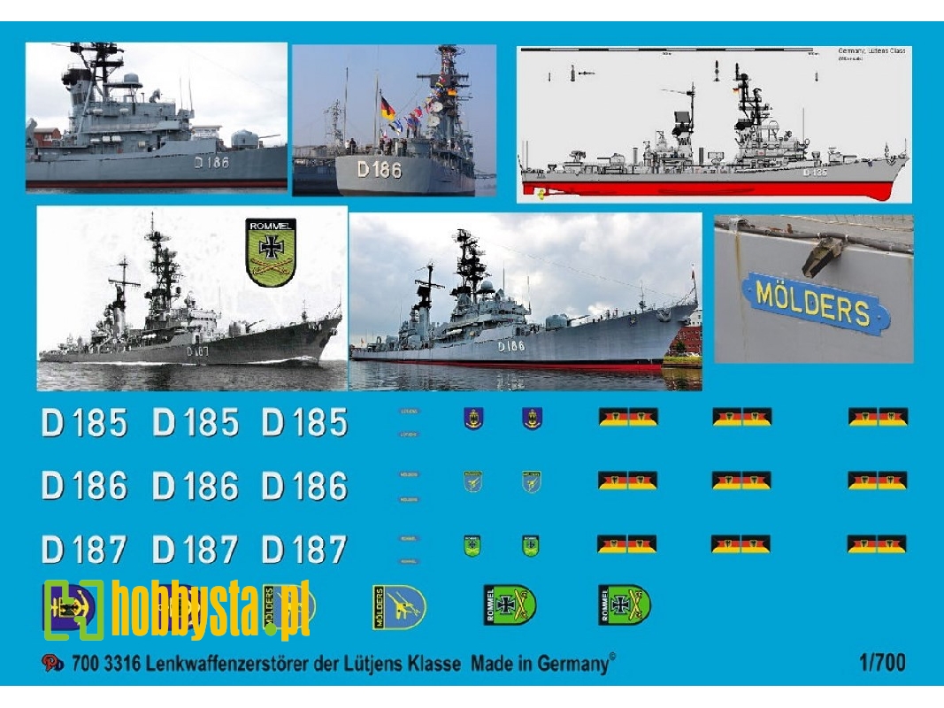 German Modern Navy Destroyer Of The Lütjens Class - zdjęcie 1