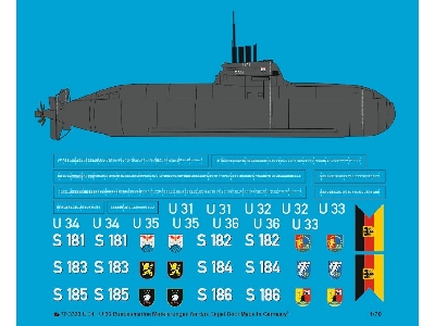 Markings For German Modern Submarines Type 212 U-31 To U-36 - zdjęcie 1