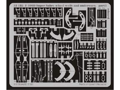  F-100D wheel wells and undercarriage 1/32 - Trumpeter - blaszki - zdjęcie 4