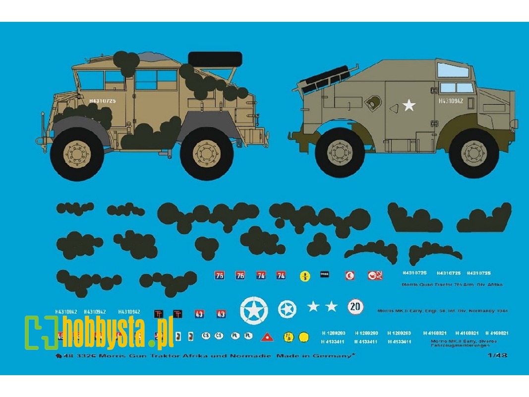 Morris Gun Tractor Africa And Normandy With Mickey Mouse Camouflage - zdjęcie 1