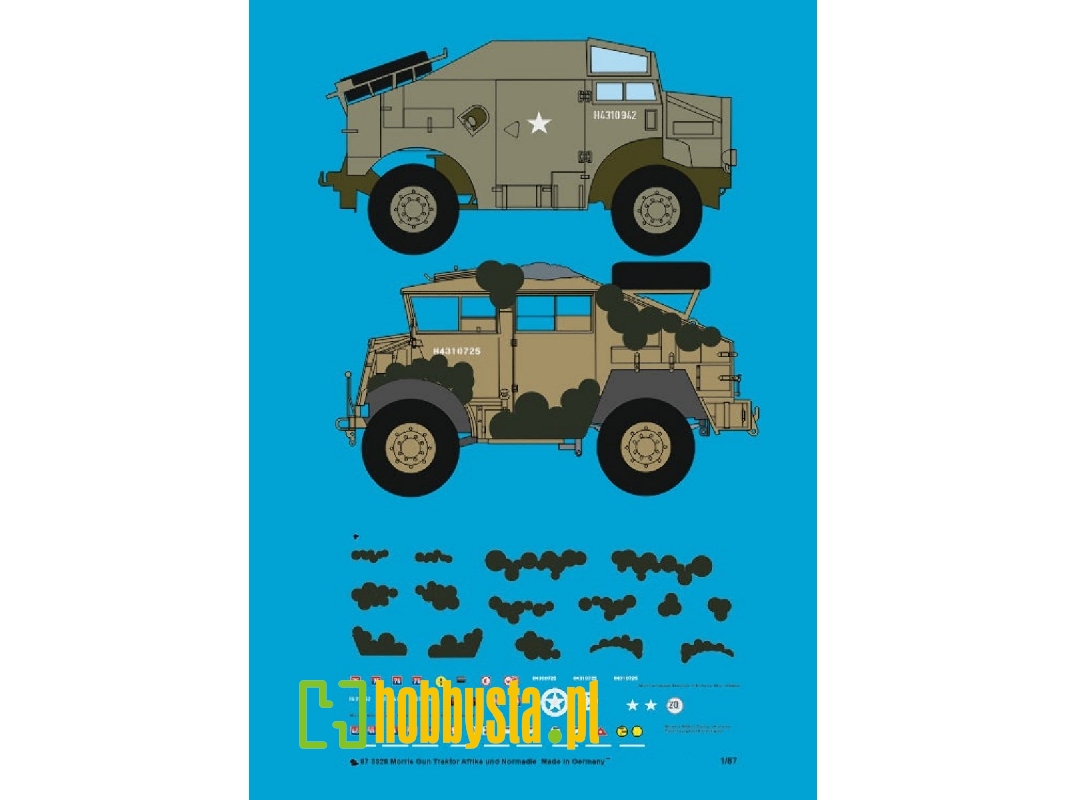 Morris Gun Tractor Africa And Normandy With Mickey Mouse Camouflage - zdjęcie 1
