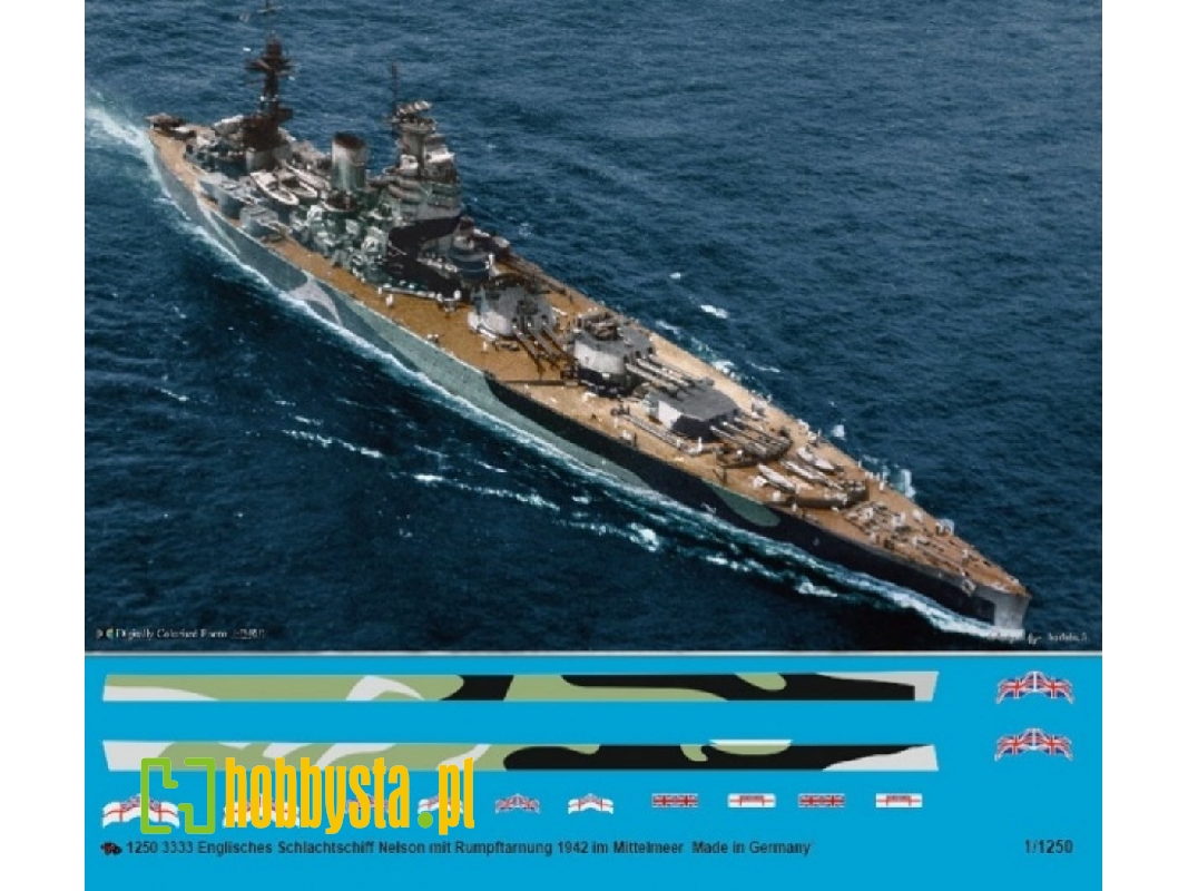 English Battleship Nelson With Body - Camouflage 1942 - zdjęcie 1