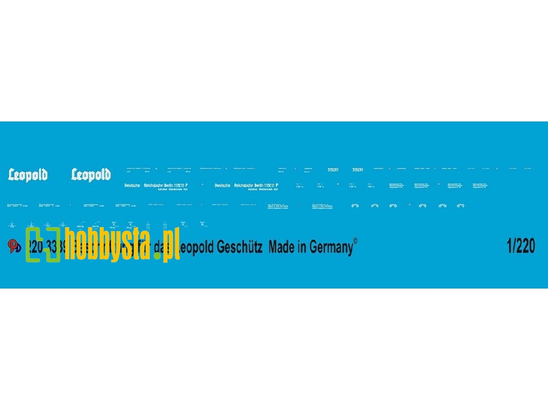 Gauge Z Markings For The Leopold Railway Gun - zdjęcie 1