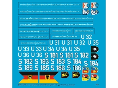 German Modern Navy Type 212 U31-u36 Markings - zdjęcie 1