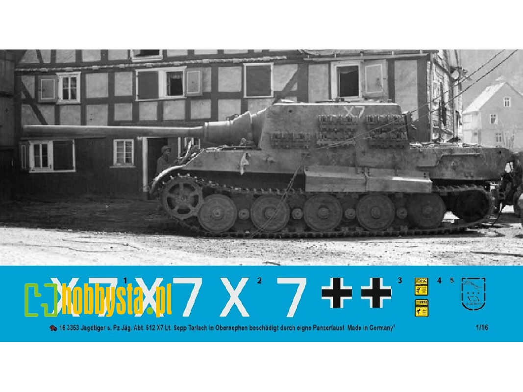 Jagdtiger Of The S. Pz. Jäg. Abt 512 X7 Lt. Sepp Tarlach In Obernephen Damaged By Friendly Fire - zdjęcie 1