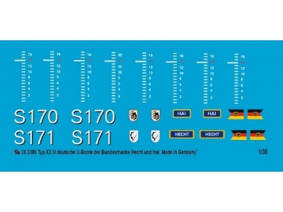 German Submarine Markings Type Xxiii Hecht And Hai - zdjęcie 1