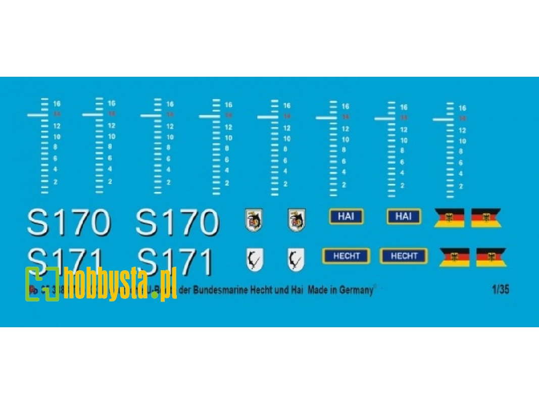 German Submarine Markings Type Xxiii Hecht And Hai - zdjęcie 1