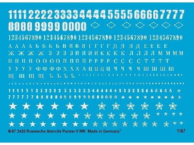 Russian Tank Stencils Ii World War In White - zdjęcie 1