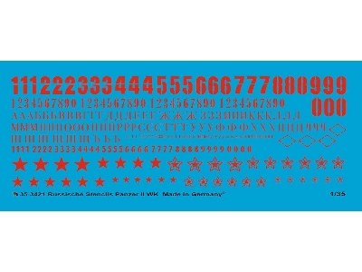 Russian Tank Stencils Ii World War In Red - zdjęcie 1