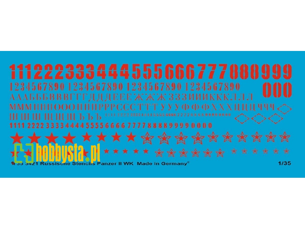 Russian Tank Stencils Ii World War In Red - zdjęcie 1