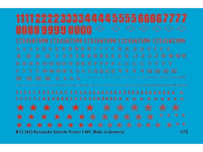 Russian Tank Stencils Ii World War In Red - zdjęcie 1