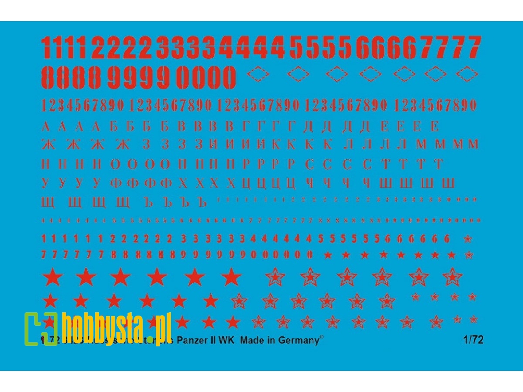 Russian Tank Stencils Ii World War In Red - zdjęcie 1