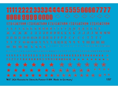 Russian Tank Stencils Ii World War In Red - zdjęcie 1