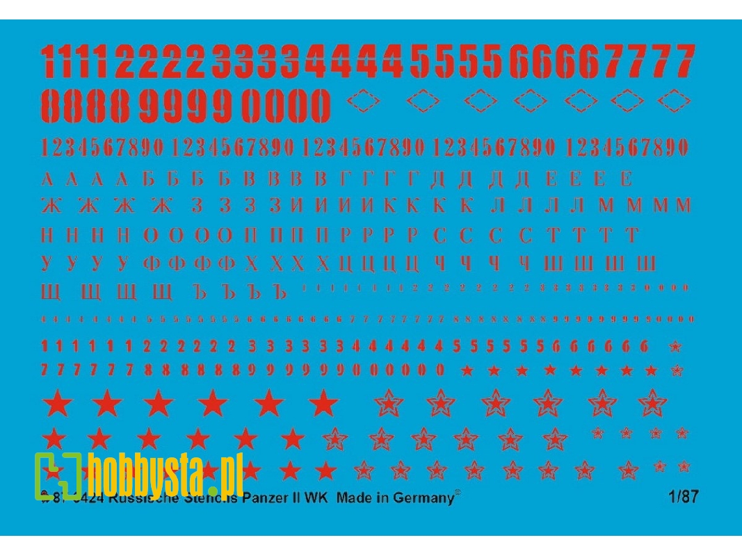 Russian Tank Stencils Ii World War In Red - zdjęcie 1