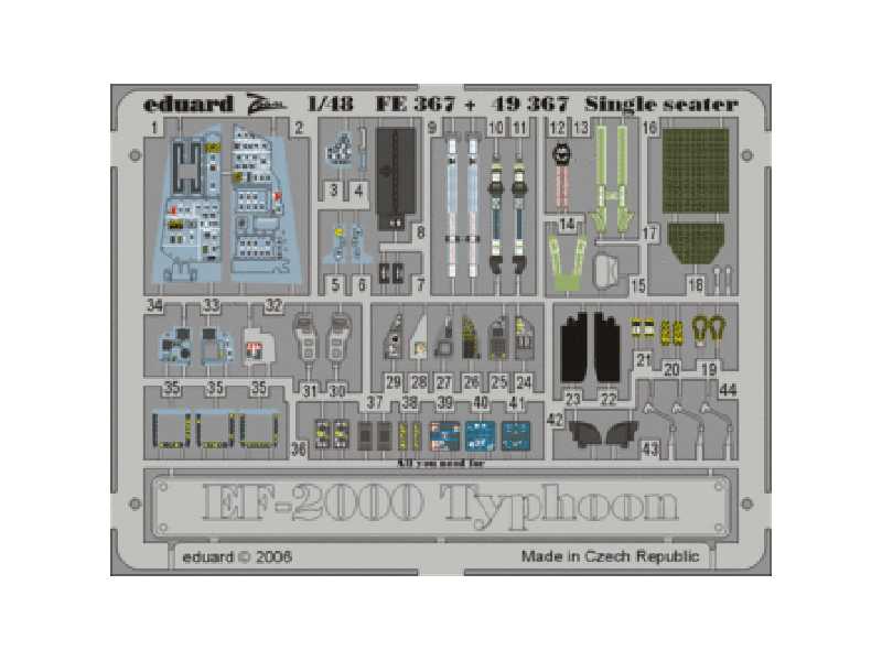 EF-2000 Typhoon Single Seater 1/48 - Revell - blaszki - zdjęcie 1 EF-2000 Typhoon Single Seater 1/48 - Revell - blaszki - zdjęcie 1