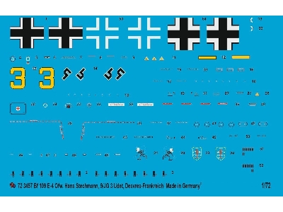 Bf 109 E4 Ofw. Hans Stechmann 9./Jg 3 Udet, Desvres - France 1940 - zdjęcie 1