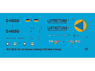 Bo 105 S Of The German Air Rescue D-hgsg - zdjęcie 1