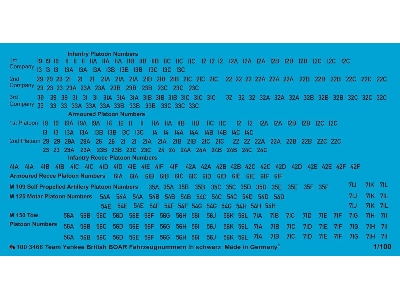 Team Yankee British Baor Vehicle Numbers For English Tanks Ca 1985 In Black - zdjęcie 1