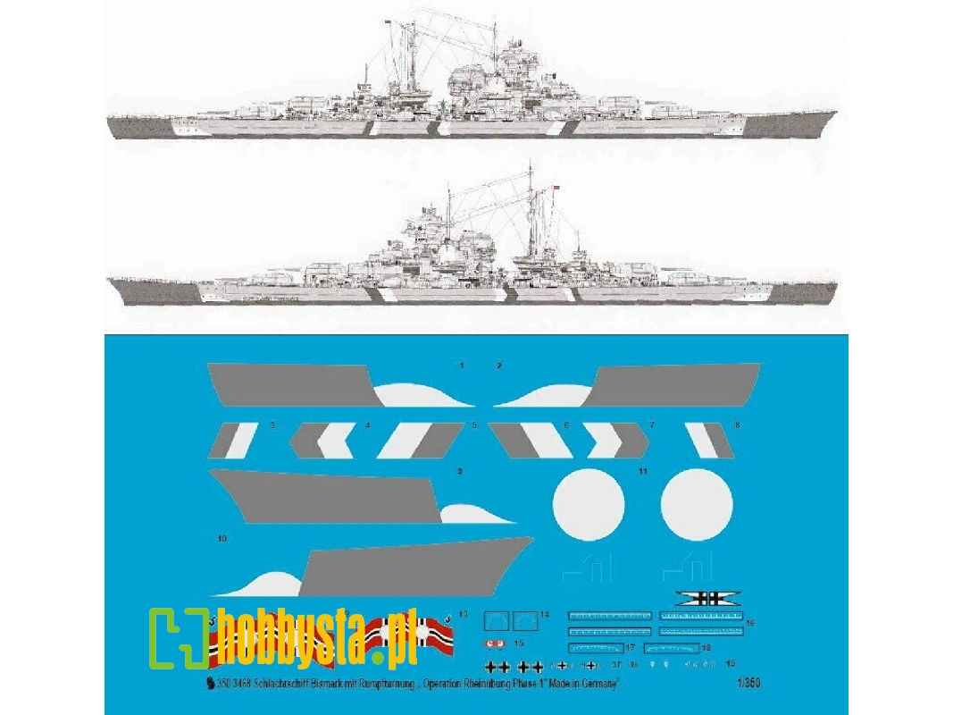 Schlachtschiff Bismarck With Body Camouflage "operation Rheinübung Phase 1" - zdjęcie 1