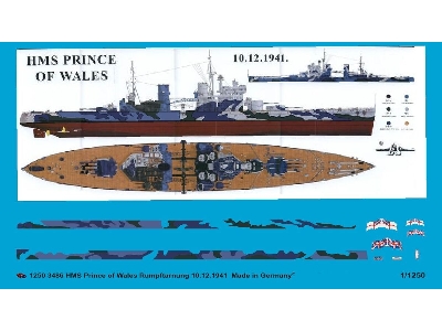 Hms Prince Of Wales Body Camouflage 10.12.1941 - zdjęcie 1