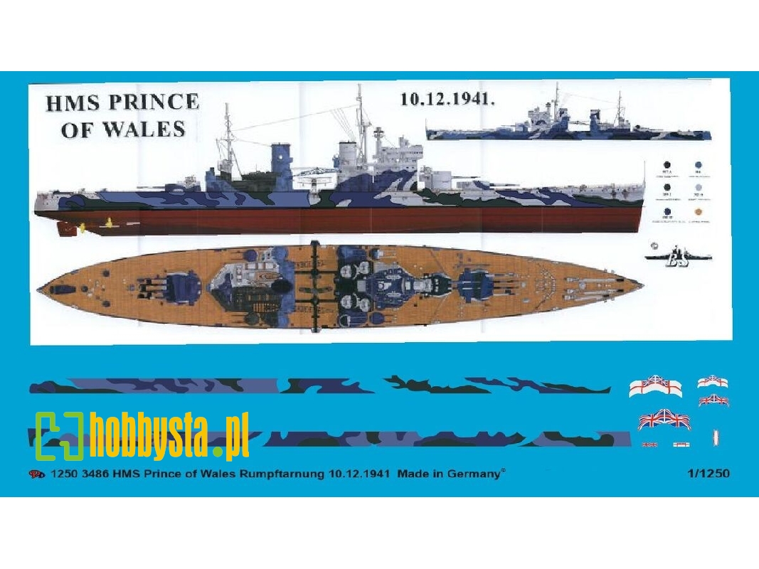 Hms Prince Of Wales Body Camouflage 10.12.1941 - zdjęcie 1