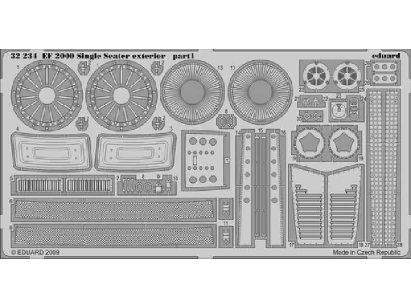  EF-2000 Typhoon Single Seater exterior 1/32 - Trumpeter - blasz - zdjęcie 1