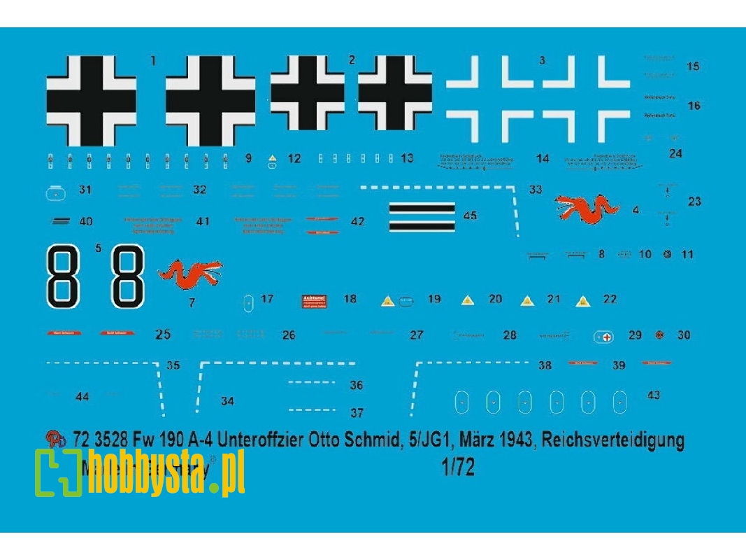 Fw 190 A-4 Unteroffizier Otto Schmid, 5/Jg1, March 1943, Reichsverteidigung - zdjęcie 1
