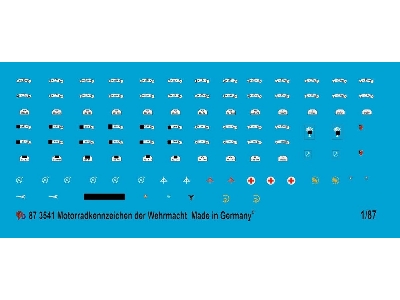 Motorbike Licence Plates Of The German Army - zdjęcie 1