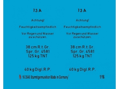 Sturmtiger Ammo Markings For 2 Rounds - zdjęcie 1