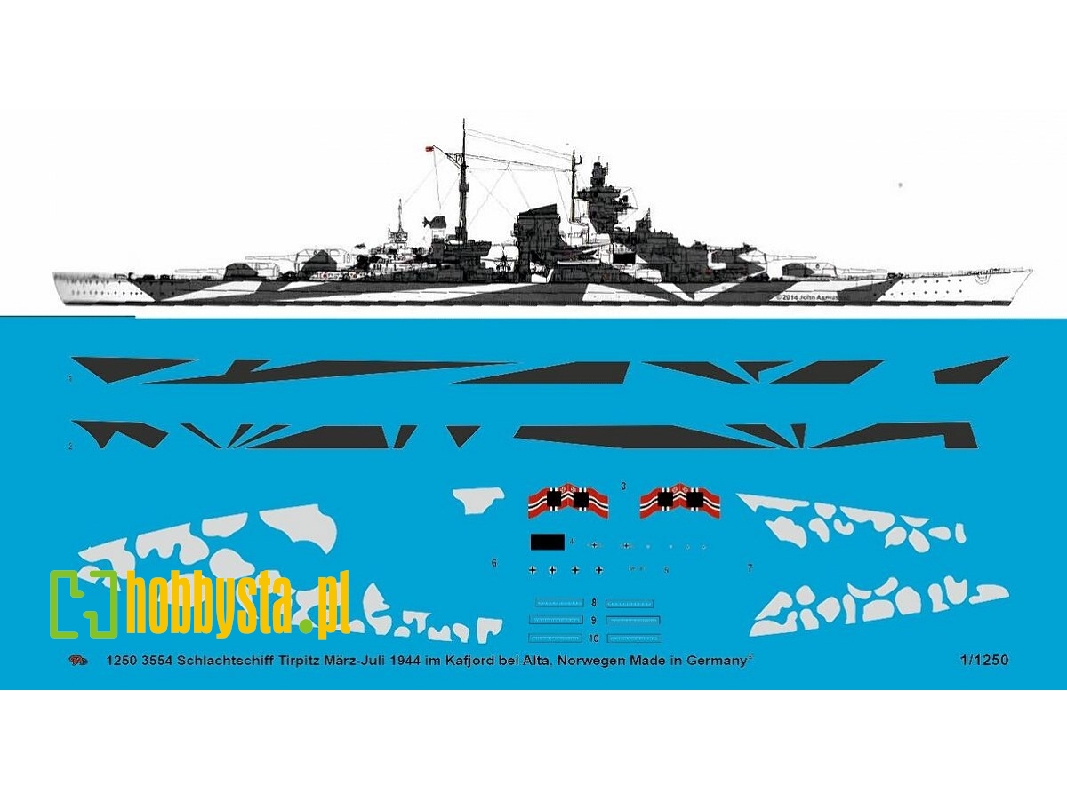 Battleship Tirpitz March-july 1944 - Kafjord Near Alta, Norway - zdjęcie 1