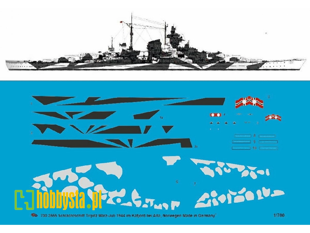 Battleship Tirpitz March-july 1944 - Kafjord Near Alta, Norway - zdjęcie 1