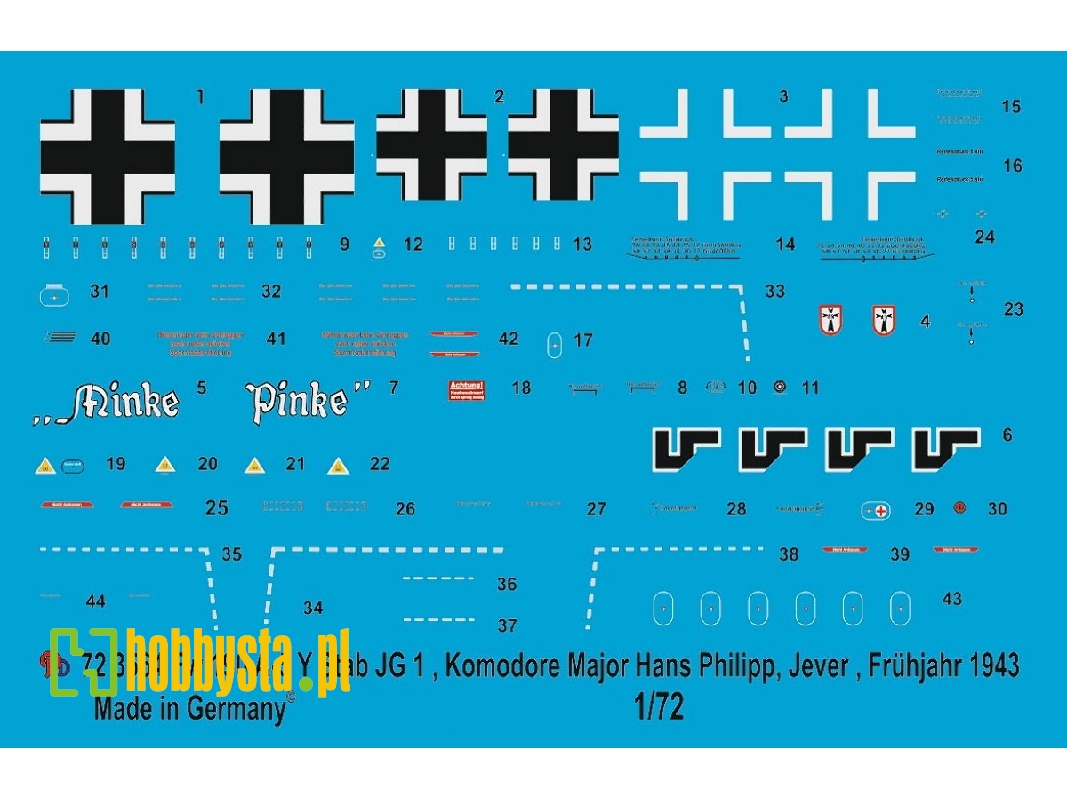 Fw 190 A-5 Y Staff Jg 1 Commodore Major Hans Philipp, Jever Early 1943 - zdjęcie 1