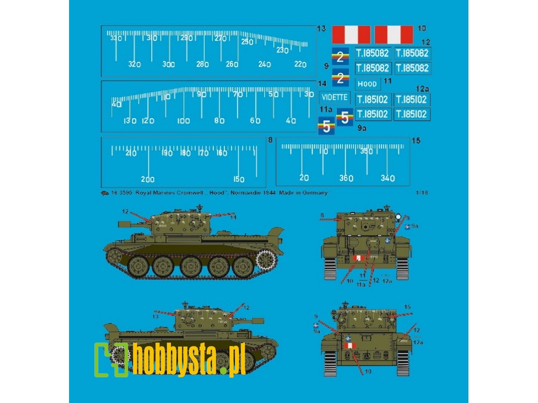 Royal Marines Cromwell Tank "hood" Normandy 1944 - zdjęcie 1