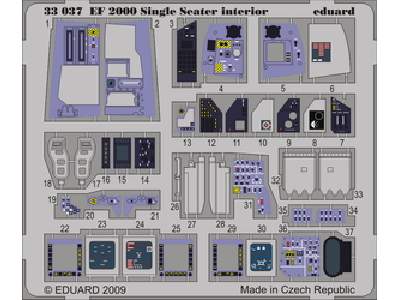  EF-2000 Typhoon Single Seater interior S. A. 1/32 - Trumpeter - - zdjęcie 1