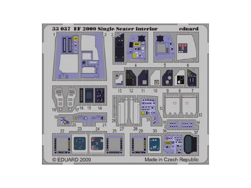  EF-2000 Typhoon Single Seater interior S. A. 1/32 - Trumpeter - - zdjęcie 1