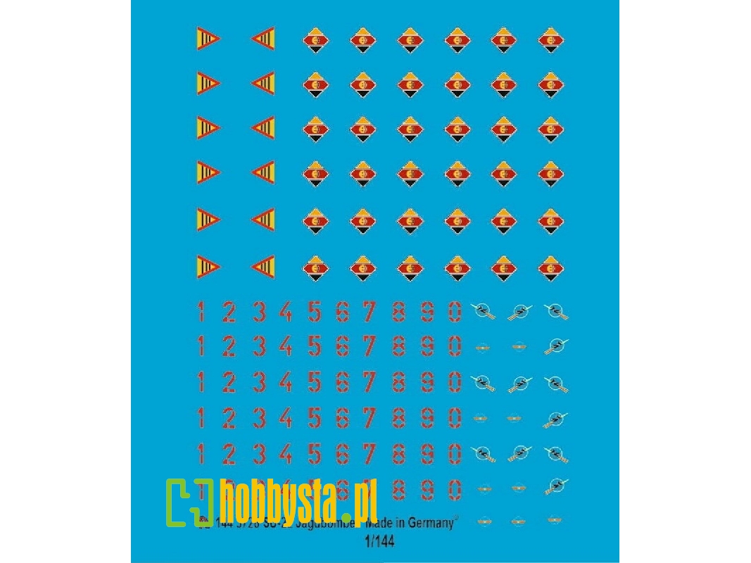 Lettering For 6 Su 22 Jagdbomber Of The Nva Of The Jbg 77 - zdjęcie 1