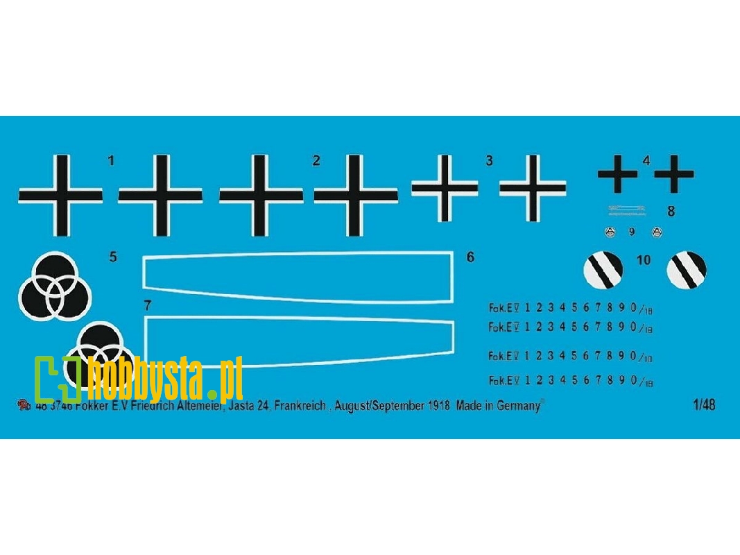 Fokker E.V Friedrich Altemeier, Jasta 24, France, August/September 1918 - zdjęcie 1