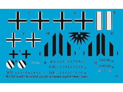 Fokker E.V Richard Wenzl, Jasta 6, Bernes - France, August 1918 - zdjęcie 1