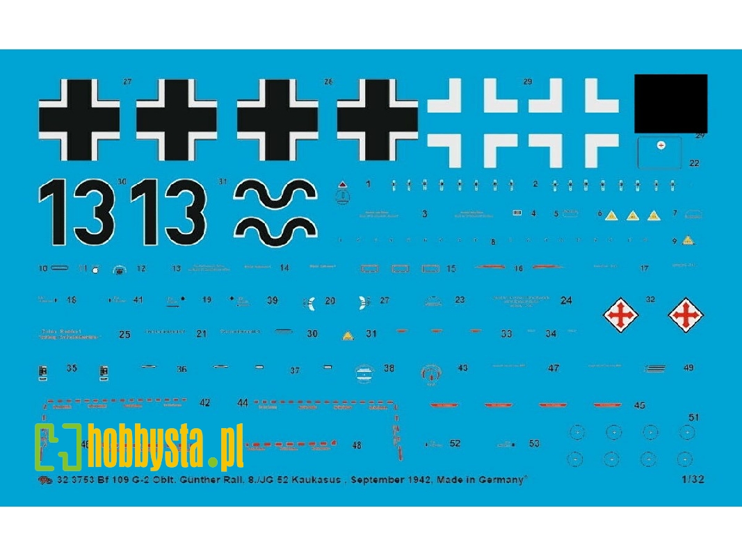 Bf 109 G-2 Oblt. Günther Rall 8./Jg 52 Caucasus Sept. 1942 - zdjęcie 1