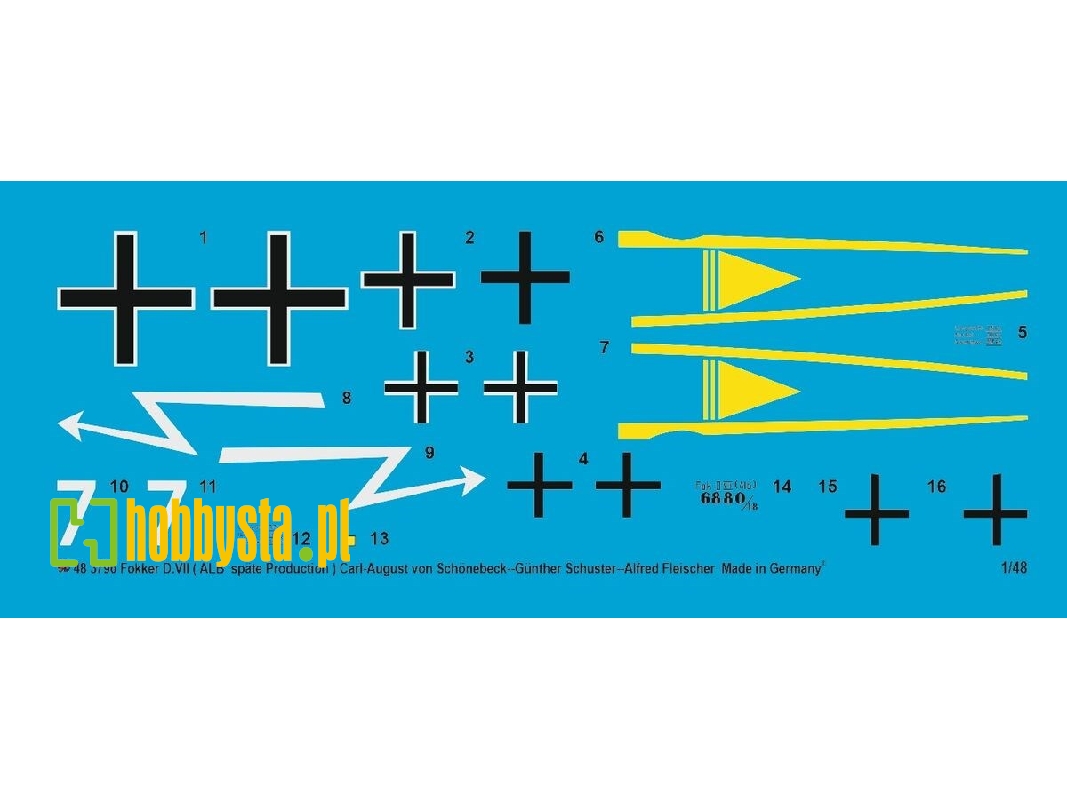Fokker D.Vii (Alb Late Production) Carl-august Von Schönebeck-günther Schuster-alfred Fischer - zdjęcie 1