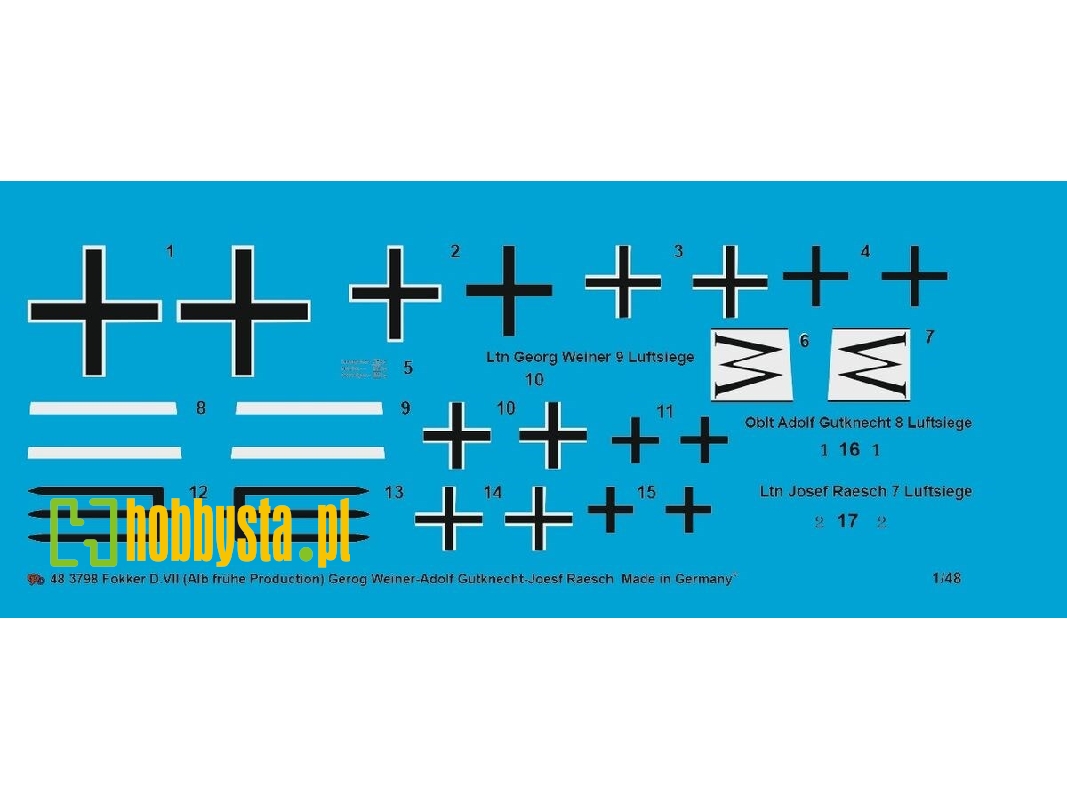 Fokker D.Vii (Alb Early Production) Georg Weiner-adolf Gutknecht-josef Raesch - zdjęcie 1