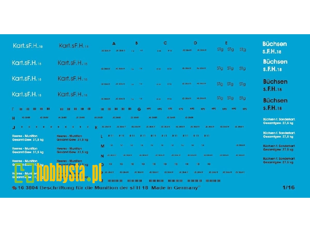 Ammo Markings For The Sfh 18 - zdjęcie 1