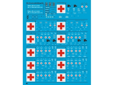 Hospital Train 655 Locomotive, Service Car And Part 1 For The Wounded, A Total Of 11 Cars, White Print - zdjęcie 1