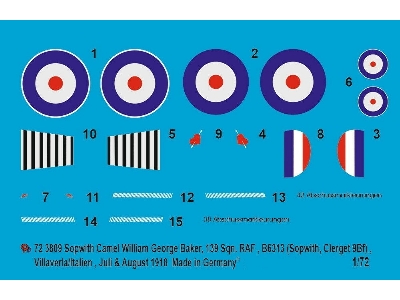 Sopwith Camel William George Barker, 139 Sqn. Raf, Bb6313, (Sopwith, Clerget 9bf) Villaverla/Italy July/August 1918 - zdjęcie 1