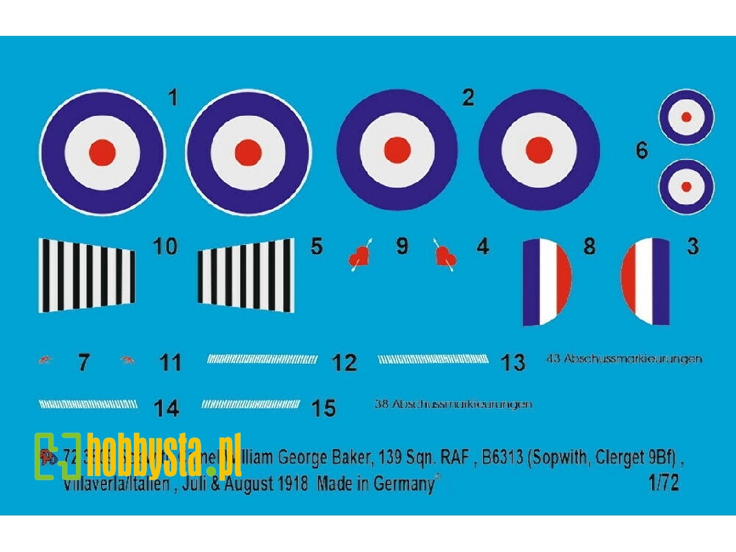 Sopwith Camel William George Barker, 139 Sqn. Raf, Bb6313, (Sopwith, Clerget 9bf) Villaverla/Italy July/August 1918 - zdjęcie 1